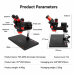 YCS 6558S 6.5X–58X Trinocular Stereo Microscope for PCB Repair