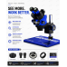 Mechanic 6558X Elite Trinocular Stereo Microscope (Blue) with LED Ring Light